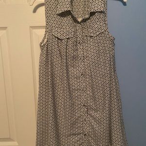 Blue and white dress with ruffles !